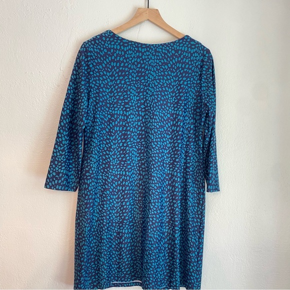 Jude Connally navy blue and teal Long Sleeve Dress with pockets - Picture 6 of 6